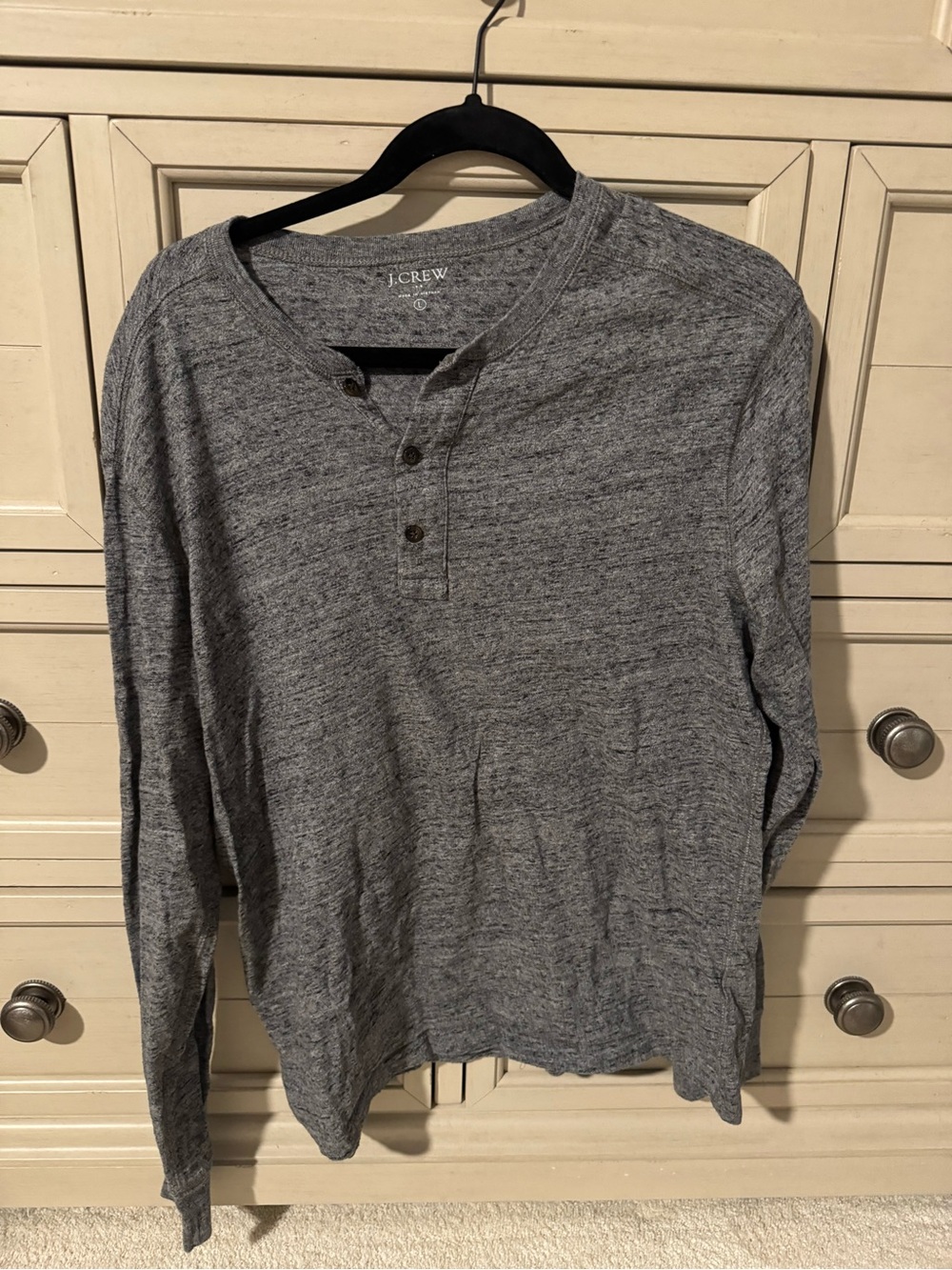J. Crew Men's Gray Heather Long-Sleeve Henley